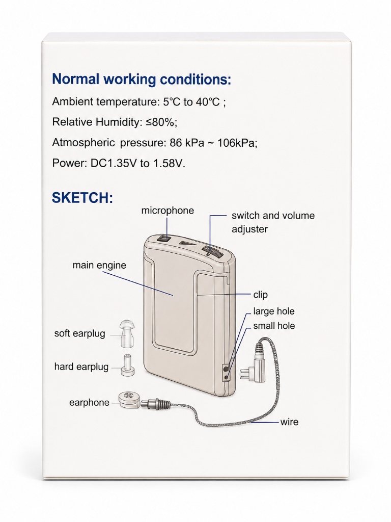 TIANLE HA-93 Cassette Pocket Hearing Aid (Model: HA-93) image 3